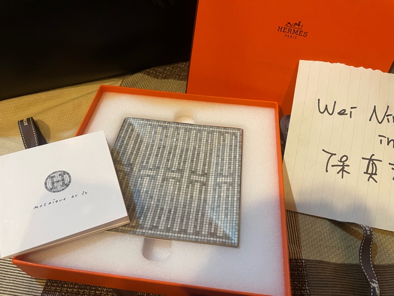 全新 Hermes Mosaique au 24 platinum 小方盤-0
