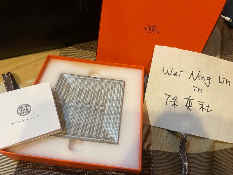 全新 Hermes Mosaique au 24 platinum 小方盤-1