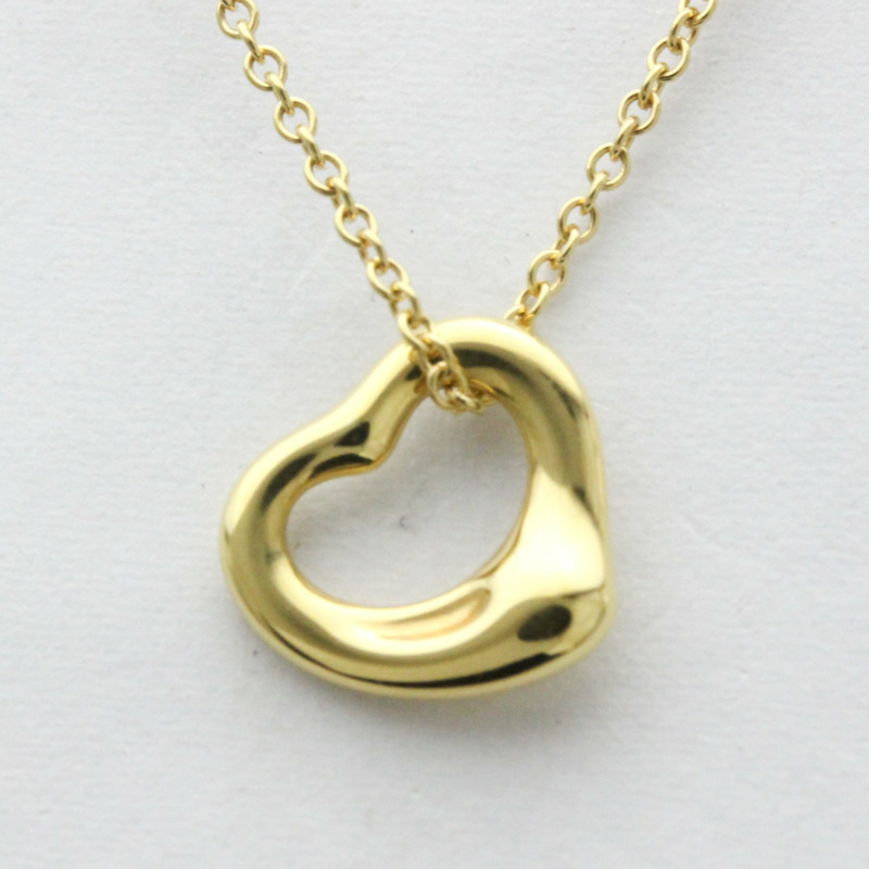 【日本直送】拋光 TIFFANY Open Heart by Elsa Peretti 18K 黃金項鍊 BF557523-0