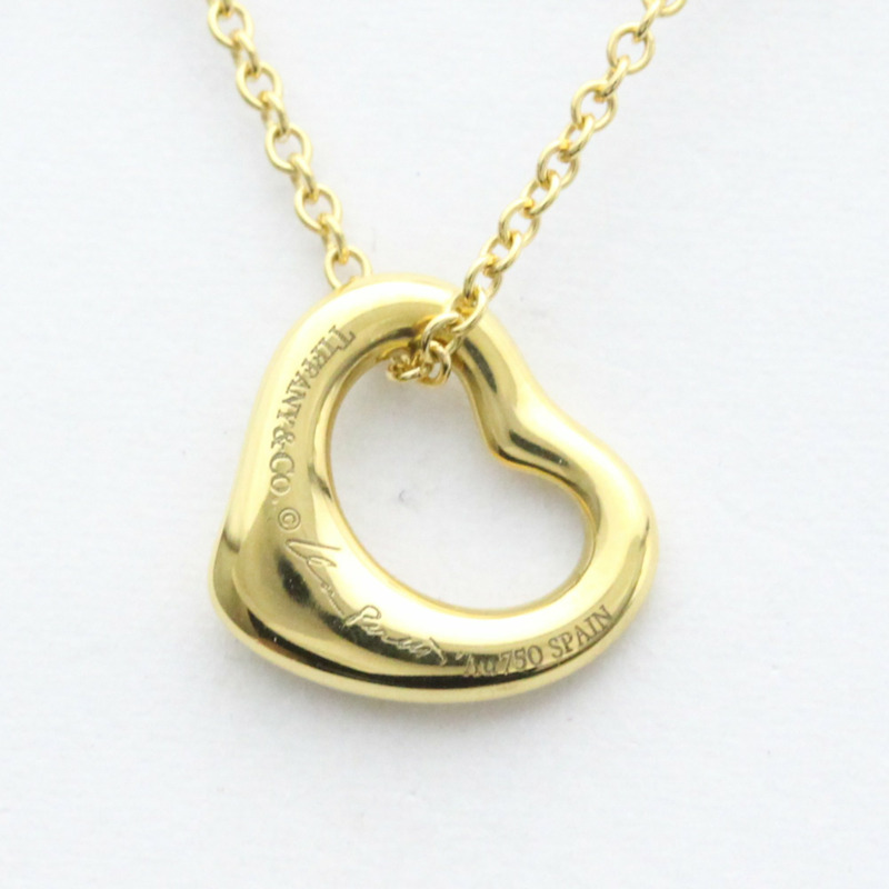 【日本直送】拋光 TIFFANY Open Heart by Elsa Peretti 18K 黃金項鍊 BF557523-1
