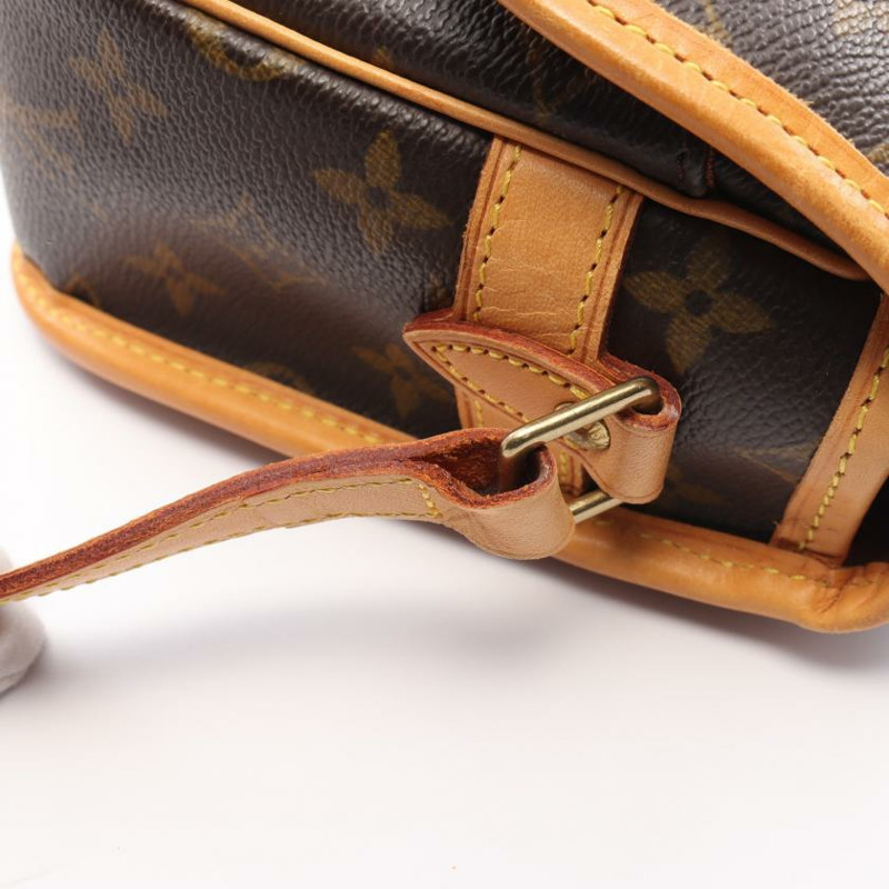 【日本直送】 中古LOUIS VUITTON 9成新  Sologne  老花肩包 PVC 真皮 棕色-5