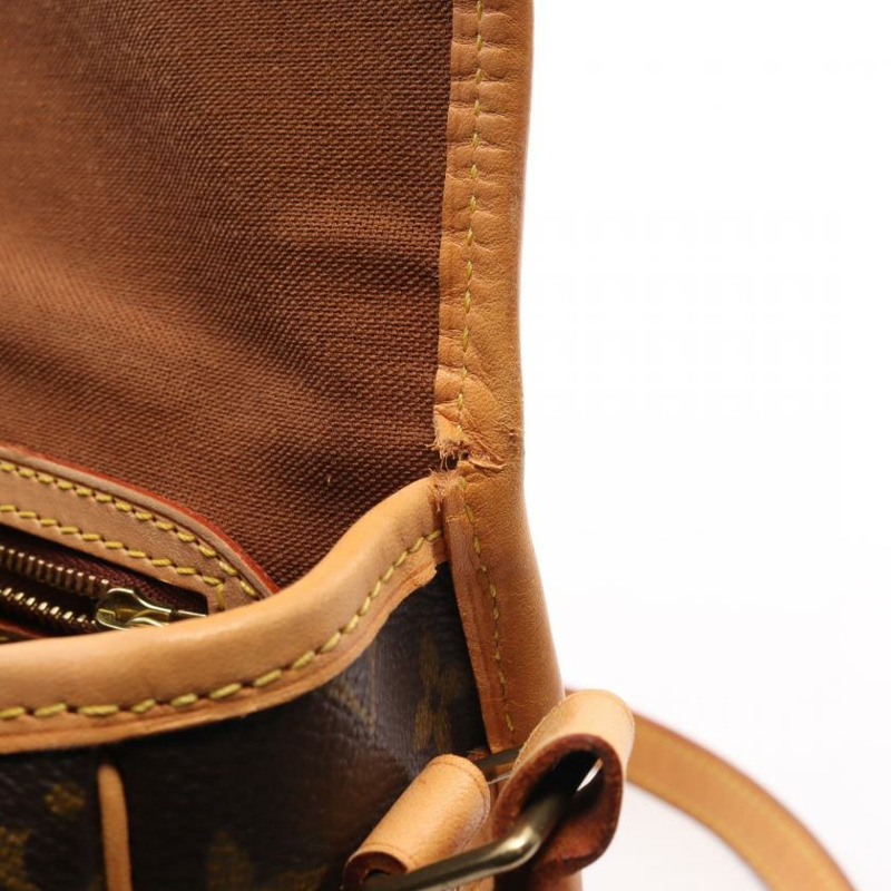 【日本直送】 中古LOUIS VUITTON 9成新  Sologne  老花肩包 PVC 真皮 棕色-7