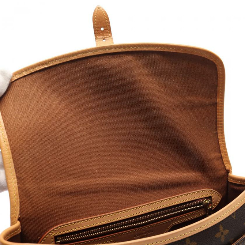 【日本直送】 中古LOUIS VUITTON 9成新  Sologne  老花肩包 PVC 真皮 棕色-8
