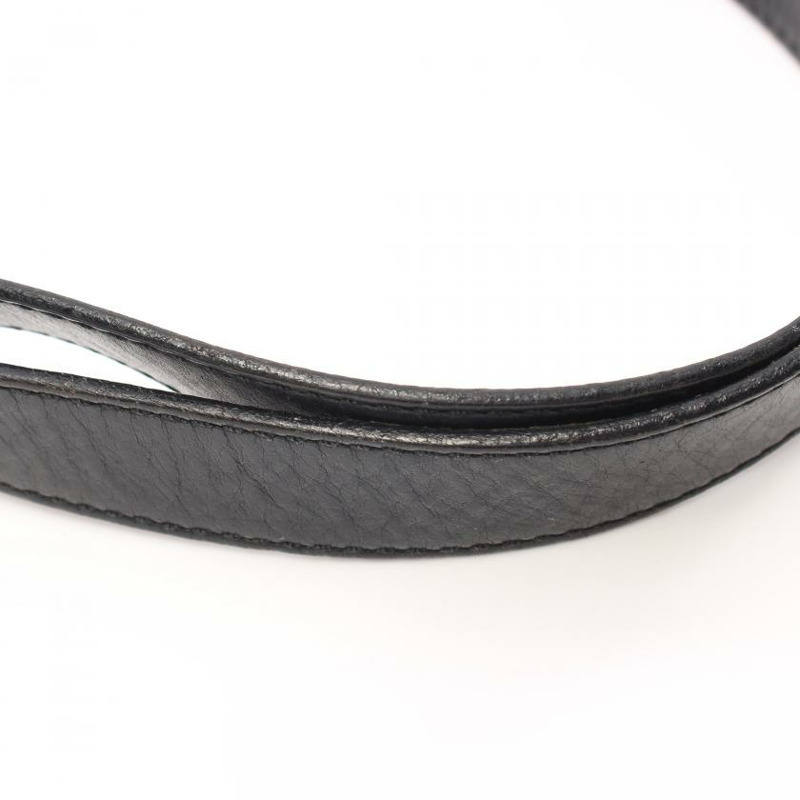 【日本直送】 中古CELINE 9成新  Macadam 手提包 PVC 真皮 黑色 深棕色-8