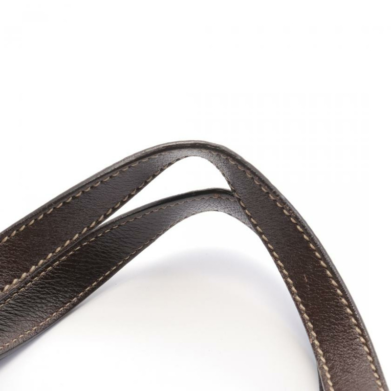 【日本直送】 中古GUCCI 9成新  Crest GG帆布 手提包托特包 真皮 米色 棕色 深棕色-4