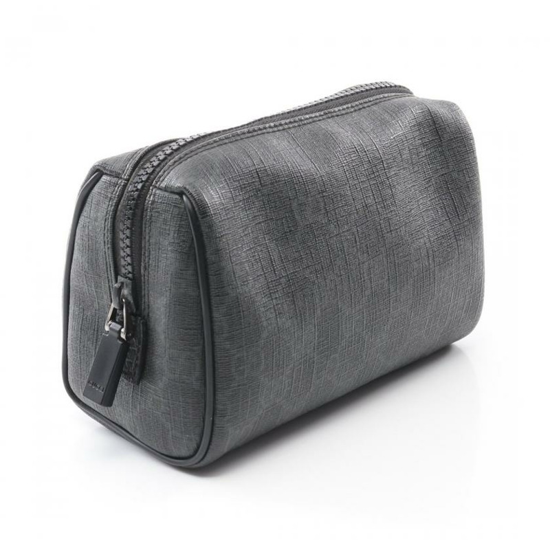 【日本直送】 中古GUCCI 9成新  雙G SUPREME 化妝包 PVC 真皮 黑色-1