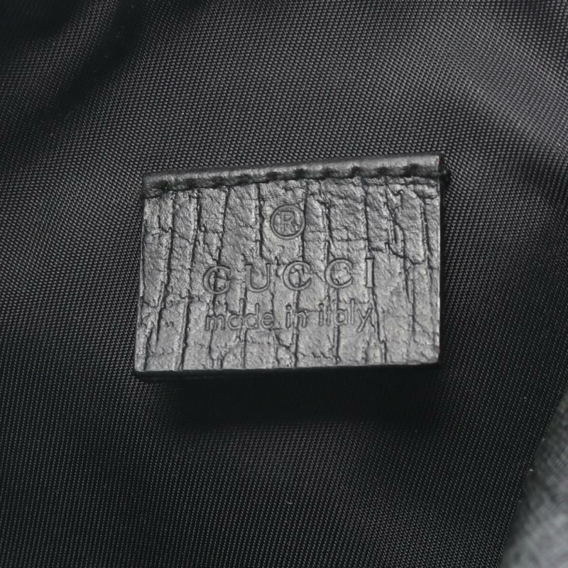 【日本直送】 中古GUCCI 9成新  雙G SUPREME 化妝包 PVC 真皮 黑色-3