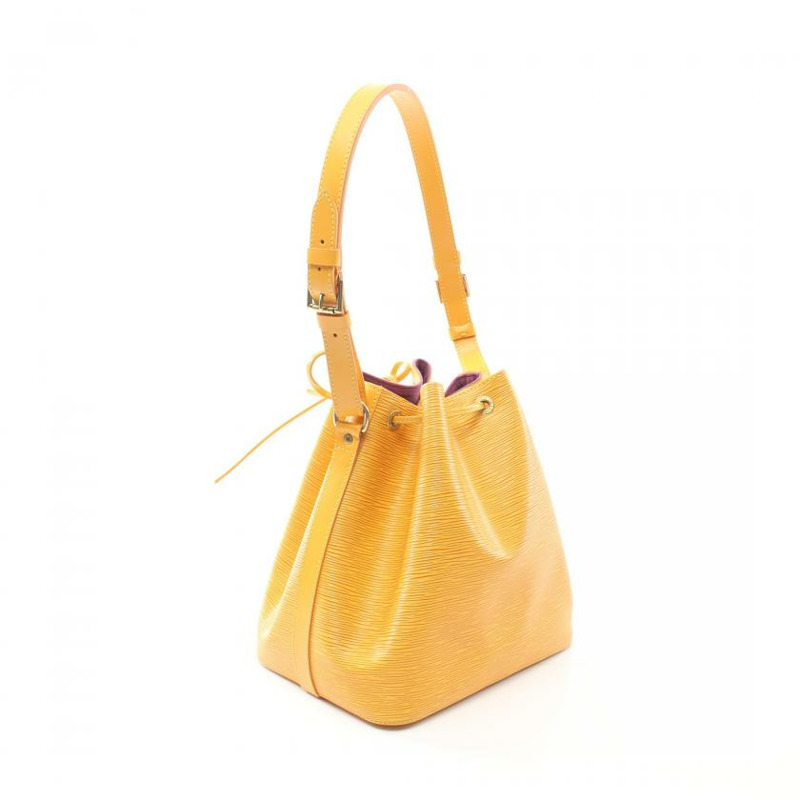 【日本直送】 中古LOUIS VUITTON 9成新   水波紋 Tasili黃 真皮肩包 黃色-1