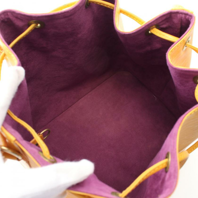 【日本直送】 中古LOUIS VUITTON 9成新   水波紋 Tasili黃 真皮肩包 黃色-2