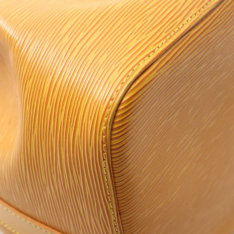 【日本直送】 中古LOUIS VUITTON 9成新   水波紋 Tasili黃 真皮肩包 黃色-4