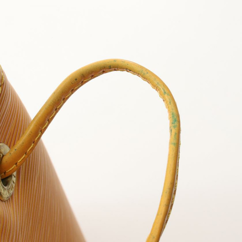 【日本直送】 中古LOUIS VUITTON 9成新   水波紋 Tasili黃 真皮肩包 黃色-5