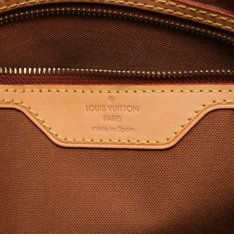 【日本直送】 中古LOUIS VUITTON 9成新  Batignolles Vertical 老花肩包 托特包 PVC 真皮 棕色-3