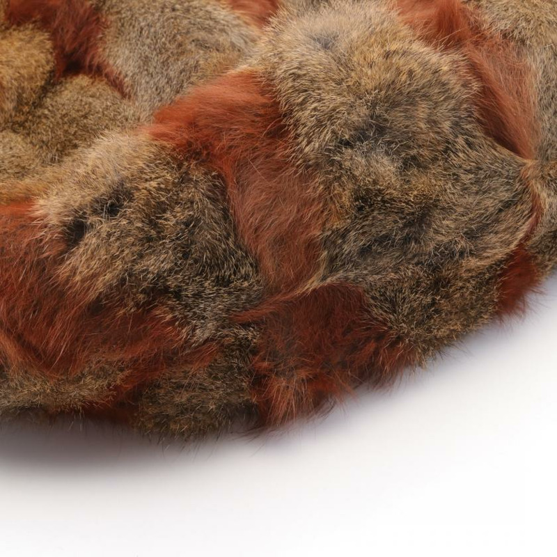 【日本直送】中古FENDI[B]手提包 毛絨 真皮 棕灰色 淺棕色 深棕色-5