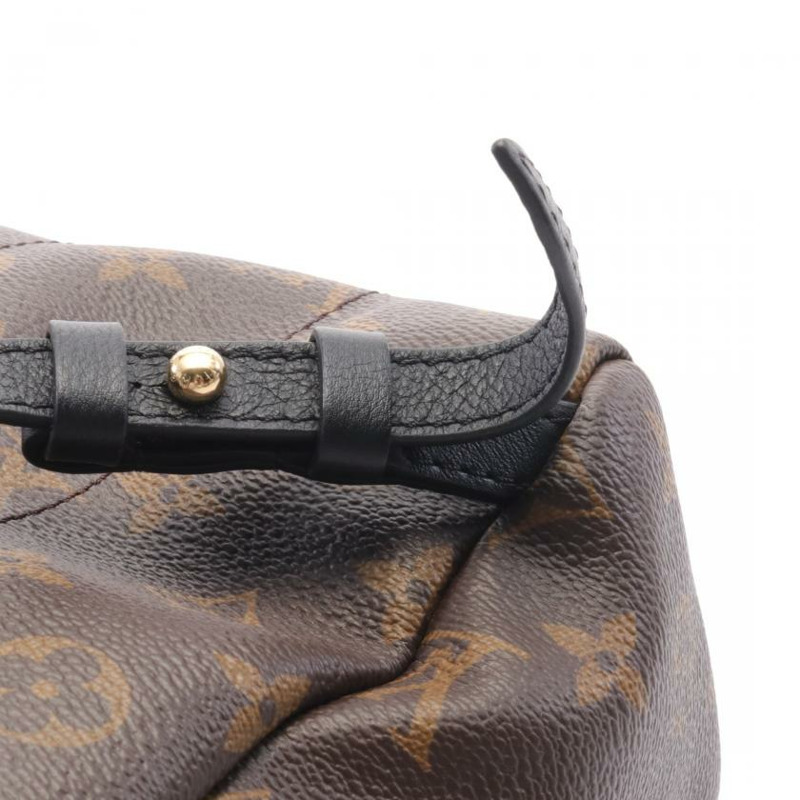 【日本直送】中古LOUIS VUITTON[AB]Palm Springs Backpack PM  老花Reverse 雙肩包PVC 真皮 棕色 米色-4