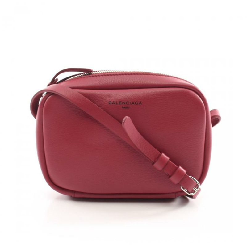【日本直送】中古BALENCIAGA[A]EVERYDAY CAMERA BAG XS  真皮肩包 粉紫色-0