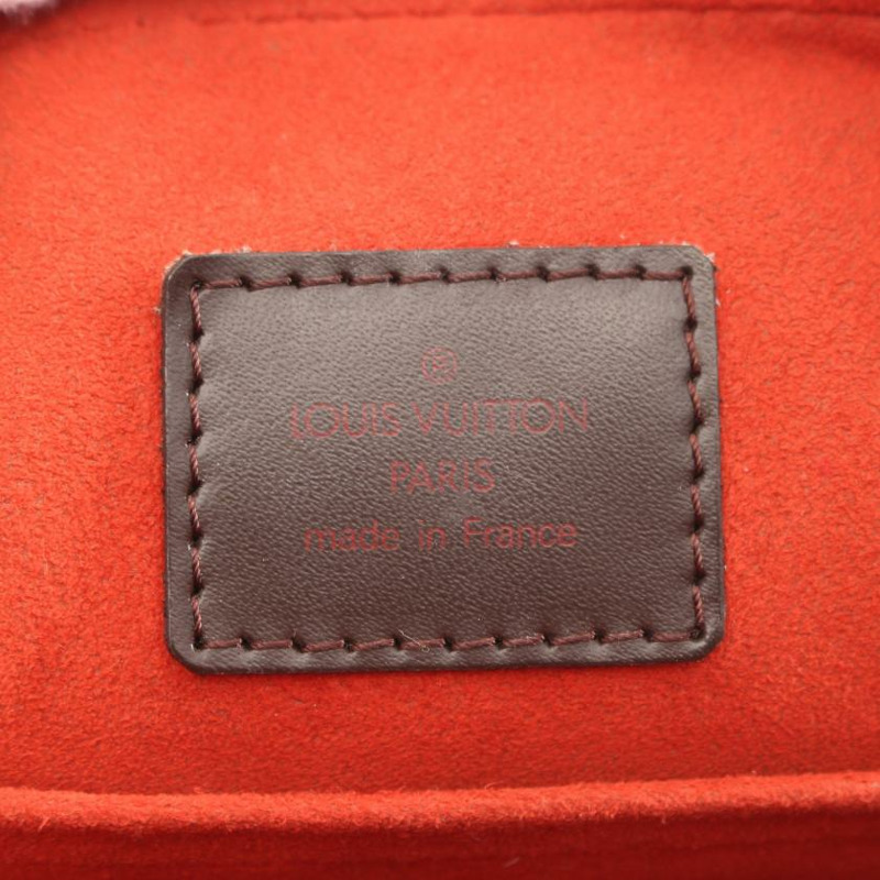 【日本直送】中古LOUIS VUITTON[B]Lpanema GM  烏黑色棋盤格 肩包 PVC 真皮 棕色-3