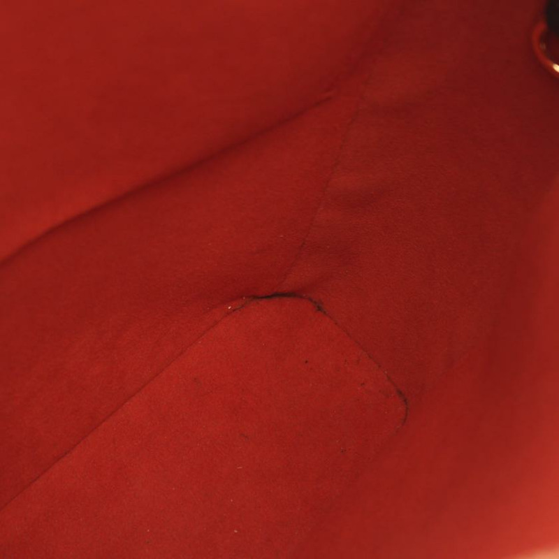 【日本直送】中古LOUIS VUITTON[B]Lpanema GM  烏黑色棋盤格 肩包 PVC 真皮 棕色-4