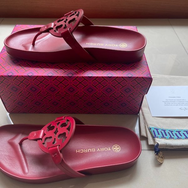 全新 Tory Burch Miller Cloud 涼鞋 紅色 US 8-0