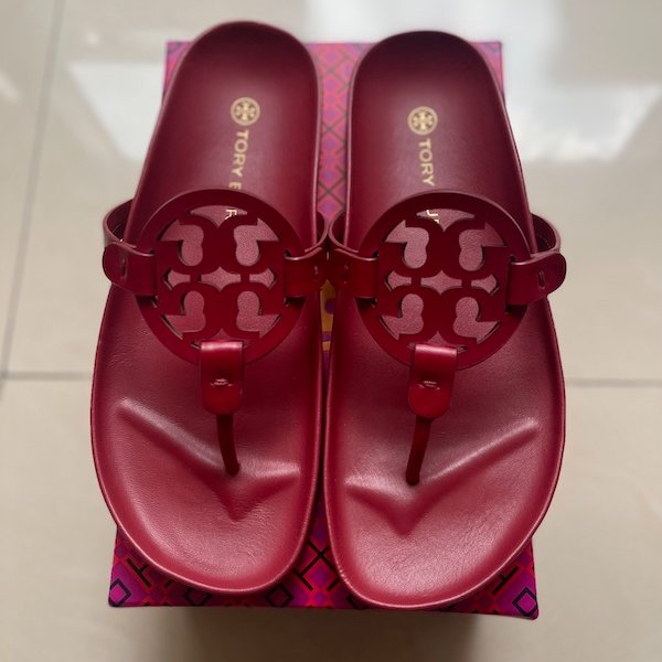 全新 Tory Burch Miller Cloud 涼鞋 紅色 US 8-1