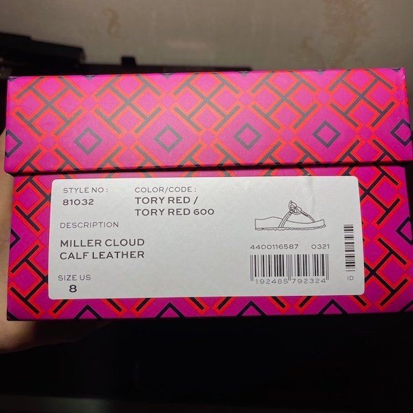 全新 Tory Burch Miller Cloud 涼鞋 紅色 US 8-3