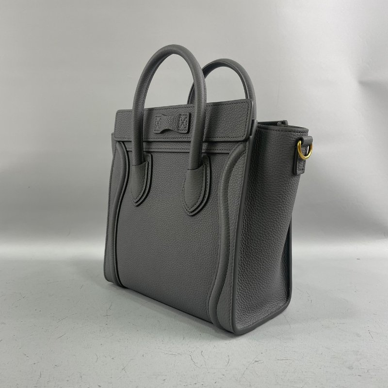 Celine炭灰色小牛皮Nano Luggage囧包-2