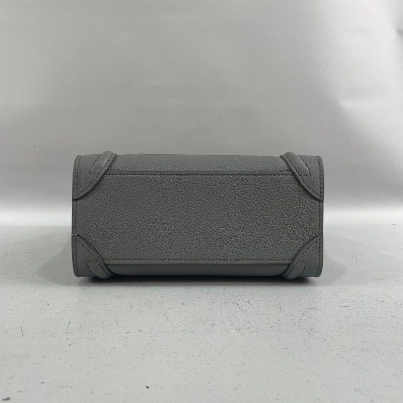 Celine炭灰色小牛皮Nano Luggage囧包-5