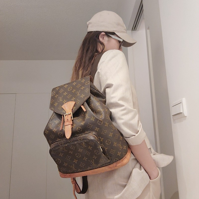 甜價日本中古真品大號老花揹包LOUIS VUITTON 路易威登 MonogramGM老花背包M51135-0