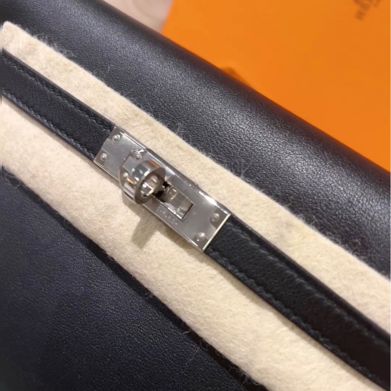 Hermes愛馬仕Kelly danse凱莉跳舞包黑色銀釦eve皮阿嬌同款真皮輕奢肩背包側背包托特包手提包通勤女包側背包-3