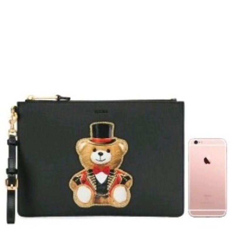 Moschino#泰迪熊手拿包#防刮牛皮#包包#時尚風-5