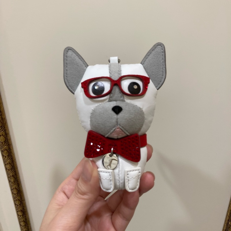 Swarovski 白色狗狗吊飾-0