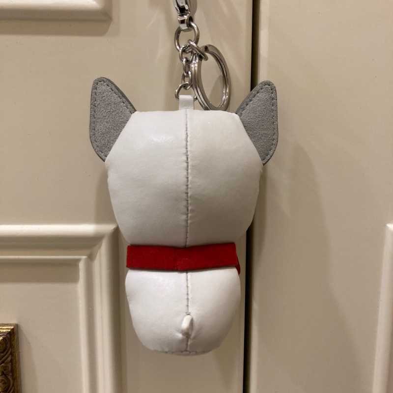 Swarovski 白色狗狗吊飾-2