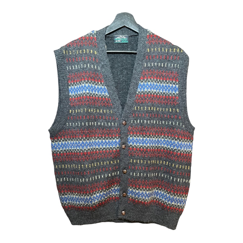 顛復古⚡️Unicorn Country獨角馬彩色圖騰羊毛混紡開襟毛衣❤️男女皆可F0225003-0