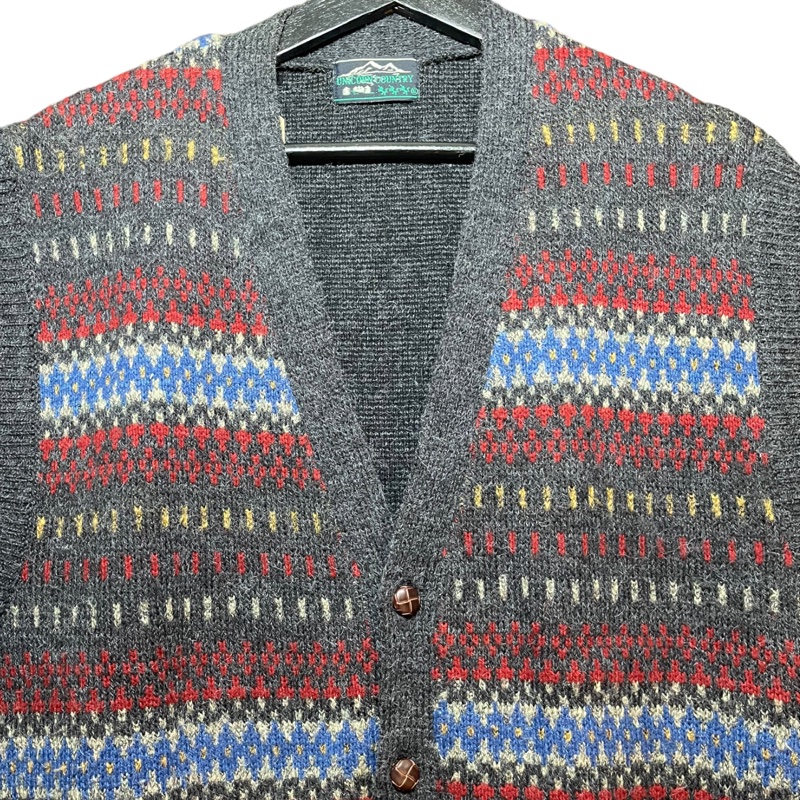 顛復古⚡️Unicorn Country獨角馬彩色圖騰羊毛混紡開襟毛衣❤️男女皆可F0225003-1