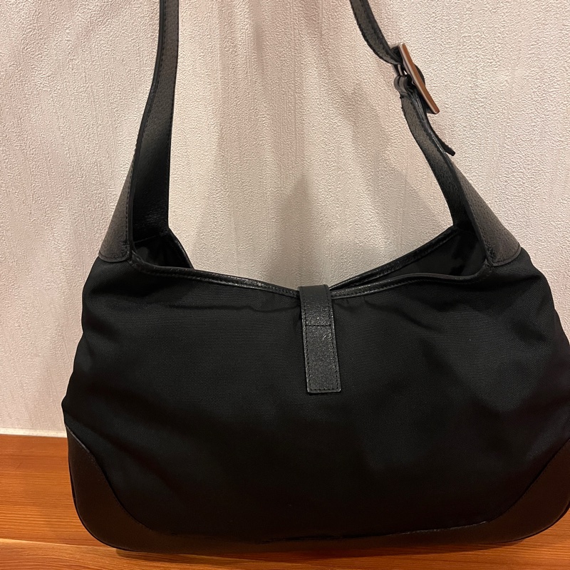 Gucci 黑色賈姬包 肩背包 黑色提袋-2