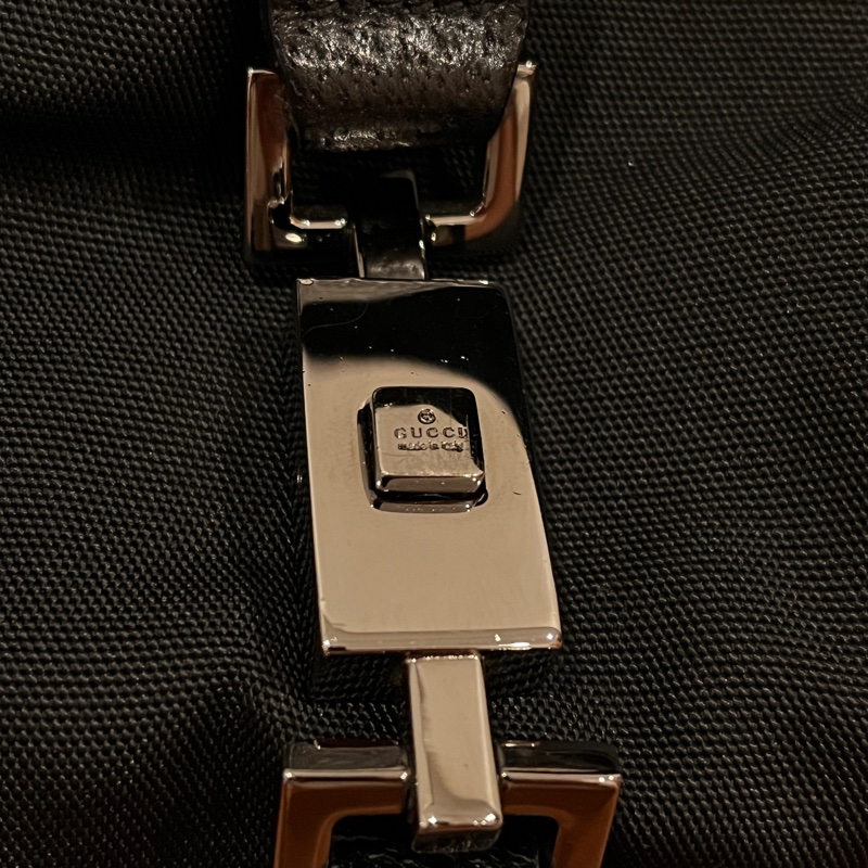 Gucci 黑色賈姬包 肩背包 黑色提袋-3