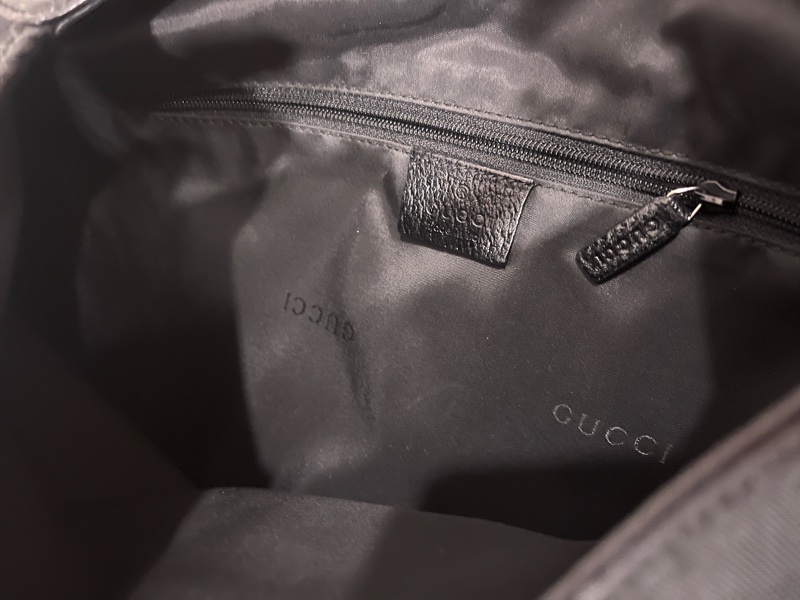 Gucci 黑色賈姬包 肩背包 黑色提袋-5