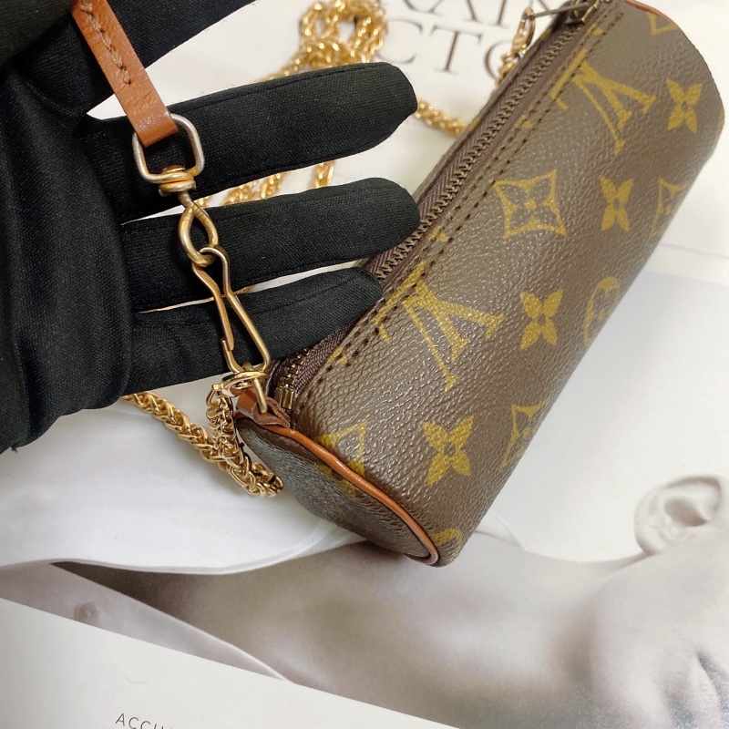 LV 紅皮小圓桶mini小圓筒鏈條包-3