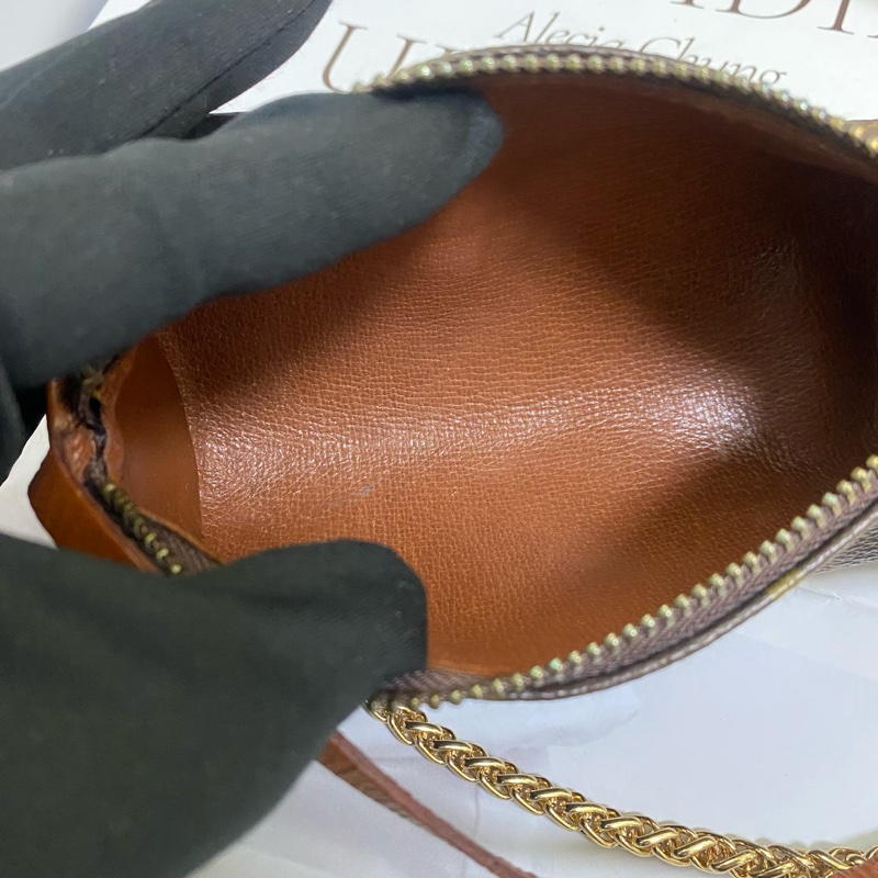 LV 紅皮小圓桶mini小圓筒鏈條包-15