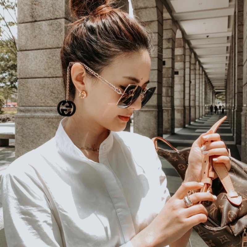 GUCCI【可刷卡分期】古馳 GG0724S 太陽眼鏡 蕭敬騰 潘瑋柏 許路兒同款 迷鏈系列眼鏡 可拆式耳墜-1