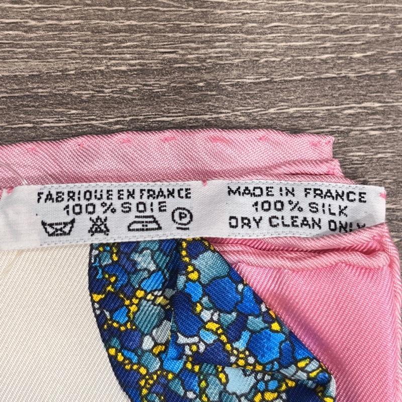 HERMES 愛馬仕 粉色香水方巾/絲巾-4