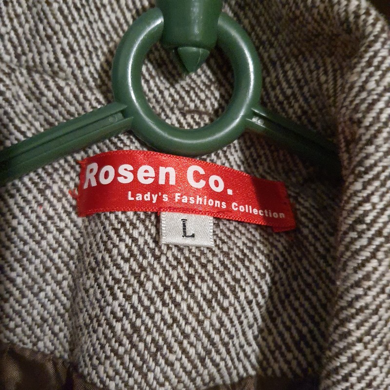 咖啡色雙排扣長版外套-3