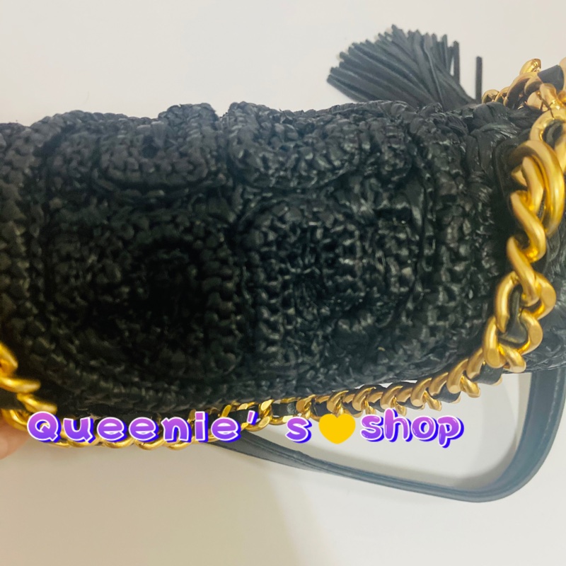 Tory Burch Fleming Raffia 編織斜背包-10