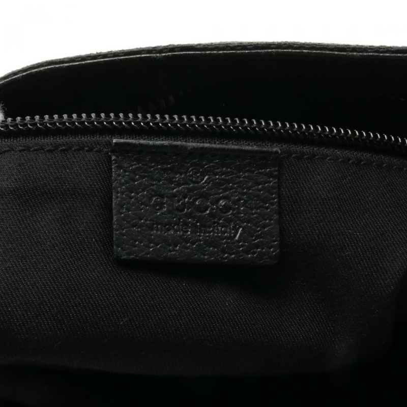 【日本直送】中古GUCCI[B]GG帆布 肩包 帆布 皮革 黑色-3