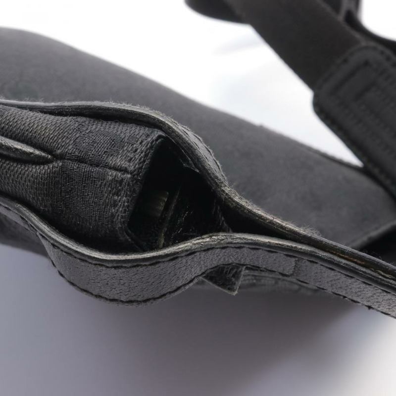 【日本直送】中古GUCCI[B]GG帆布 肩包 帆布 皮革 黑色-7