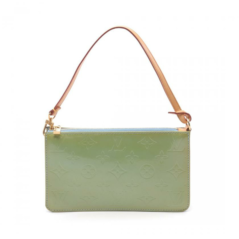 【日本直送】中古LOUIS VUITTON[B]列剋星敦 monogram vernis 淡藍色 手包 皮革 淺藍色-0