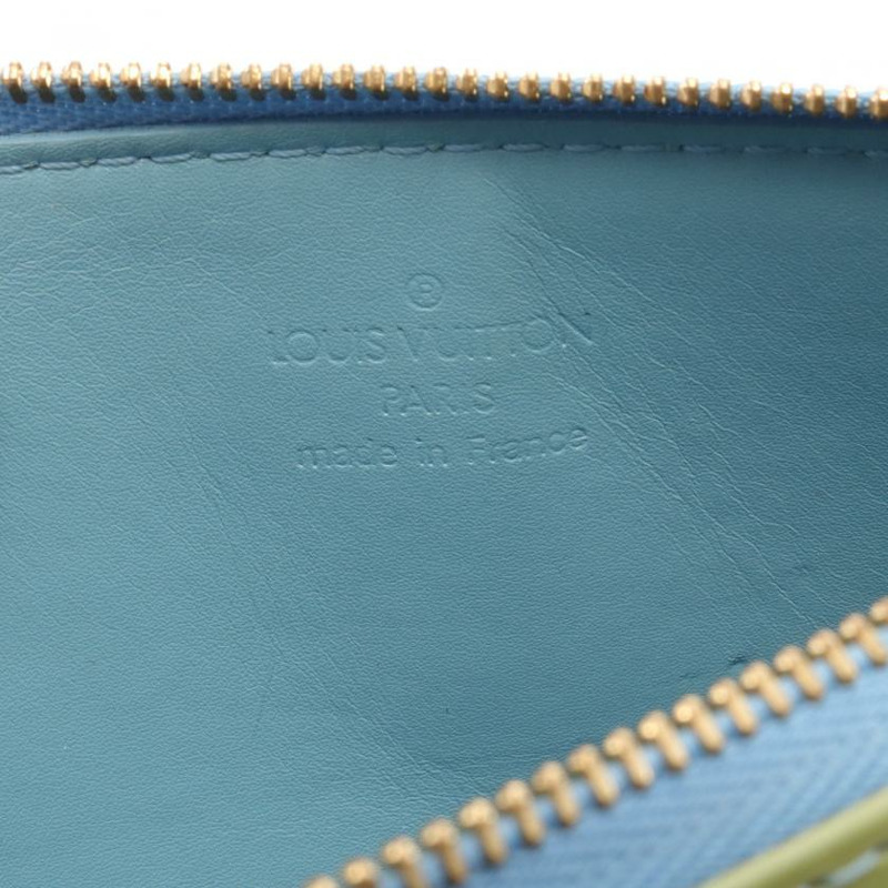 【日本直送】中古LOUIS VUITTON[B]列剋星敦 monogram vernis 淡藍色 手包 皮革 淺藍色-3