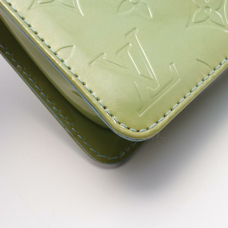 【日本直送】中古LOUIS VUITTON[B]列剋星敦 monogram vernis 淡藍色 手包 皮革 淺藍色-5
