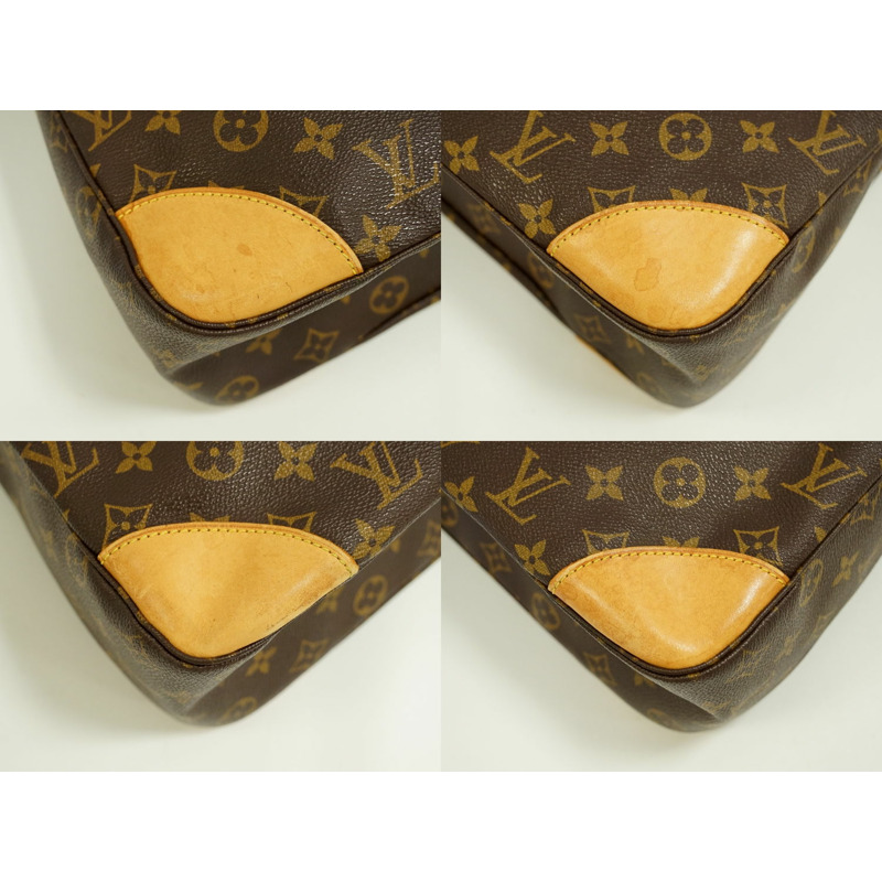 正品路易威登 LOUIS VUITTON LV Boulogne 35 交織字母單肩包棕色 M51260 Boulogne Vuitton 包二手-6