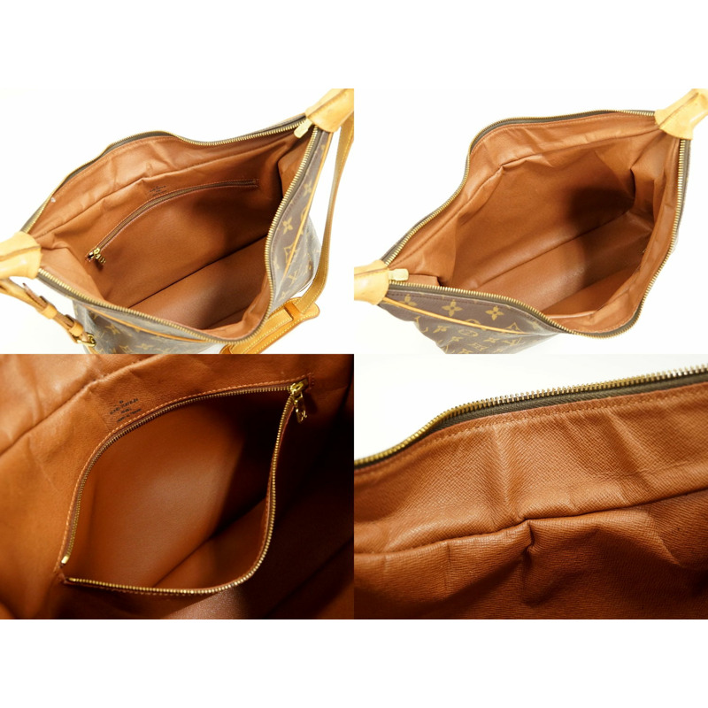 正品路易威登 LOUIS VUITTON LV Boulogne 35 交織字母單肩包棕色 M51260 Boulogne Vuitton 包二手-7