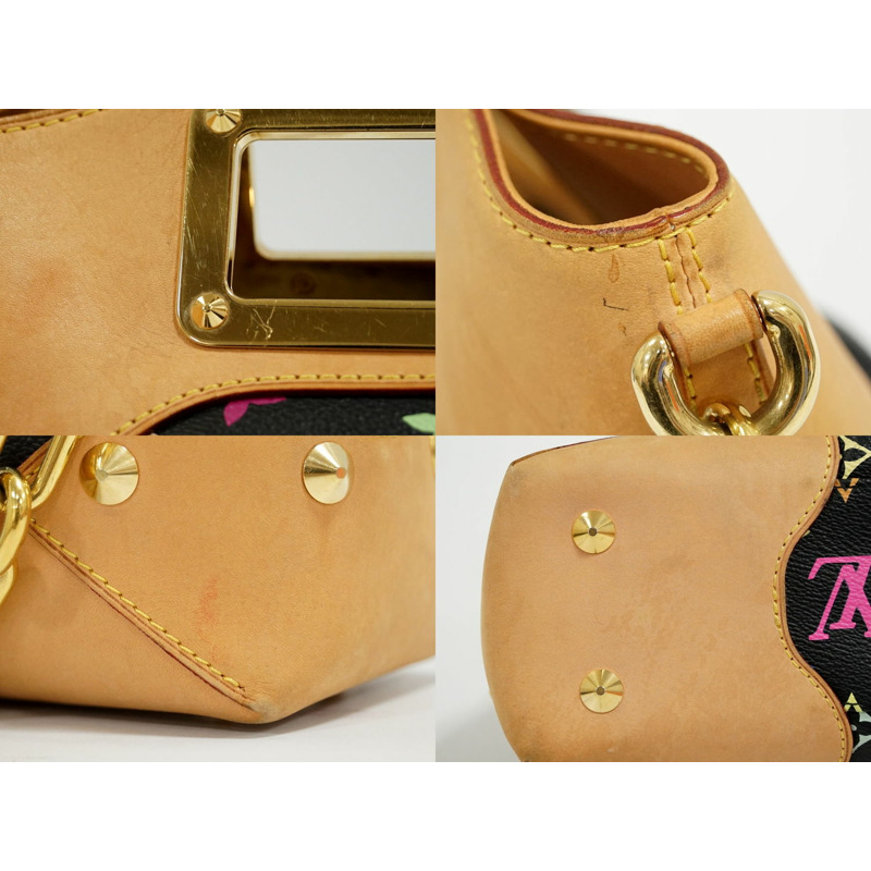 正品路易威登路易威登 LV Judy MM 交織字母多色 2WAY 單肩包手提包黑色 M40256 Judy Vuitton 包二手-3